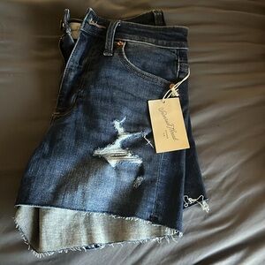 New pair of denim shorts